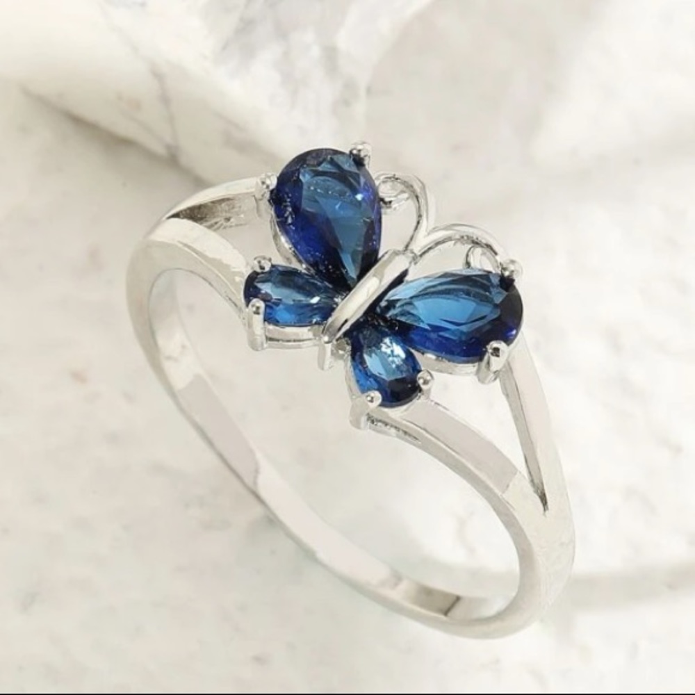3/$25 Blue Butterfly Ring - Picture 1 of 5